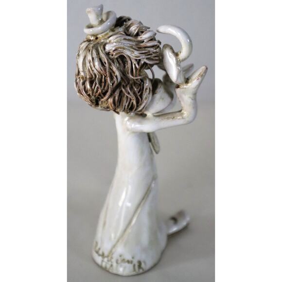 Vintage Dino Bencini Clown Figurine Vintage Italy Signed Spaghetti Hair A-25 - Picture 3 of 7